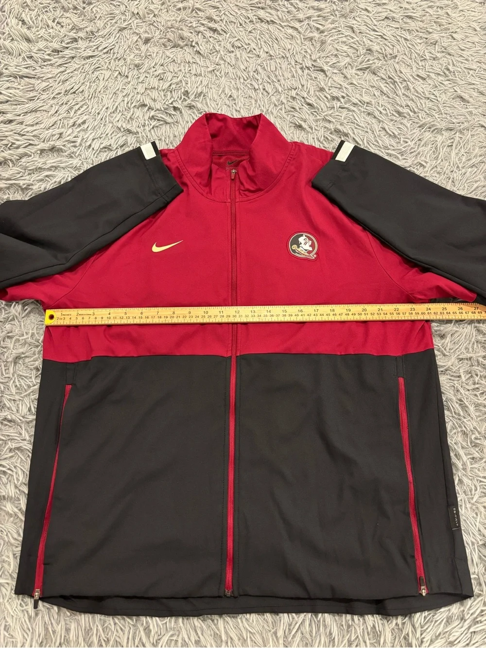 Florida State Seminoles Mens Nike XL Red Black Jacket NCAA Football Full Zip